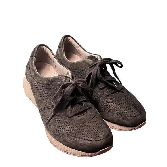 Dansko Black Alissa Milled Nobuck Athletic Runners Sneakers Women size 39